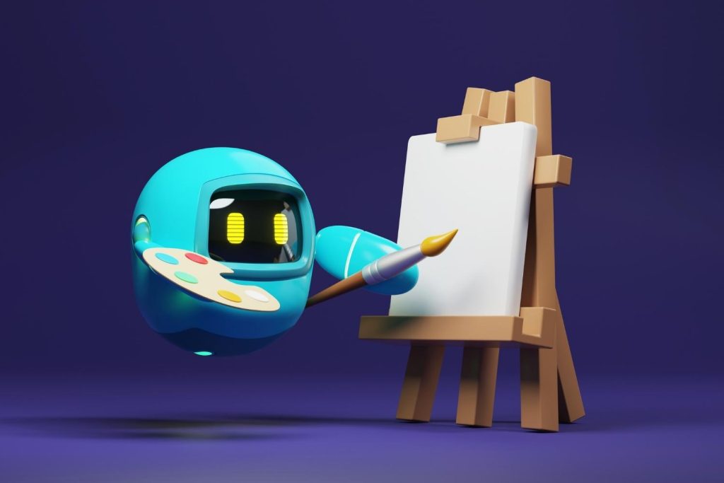 AI-Based bot paiting on canvas